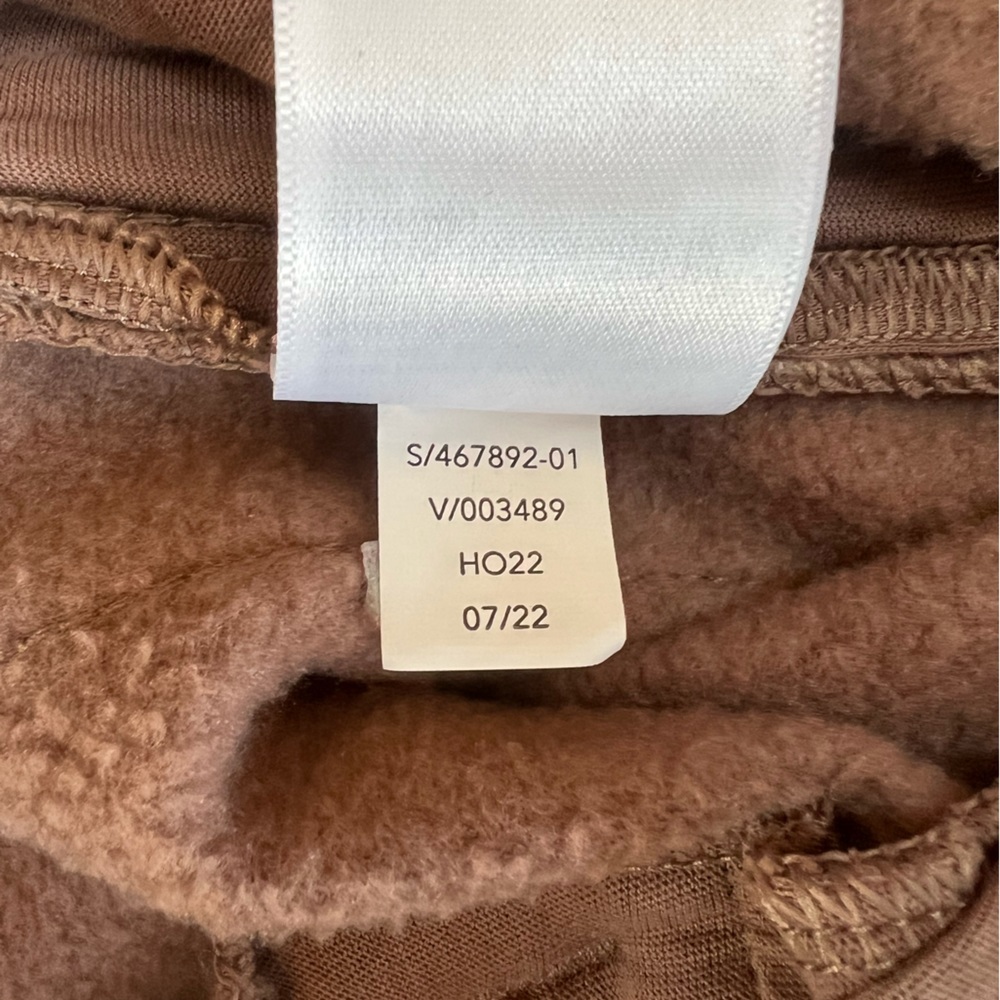 Athleta Retroplush Velvet Straight Leg Lounge Pants In Rustic Beige Brown, S - Picture 11 of 11